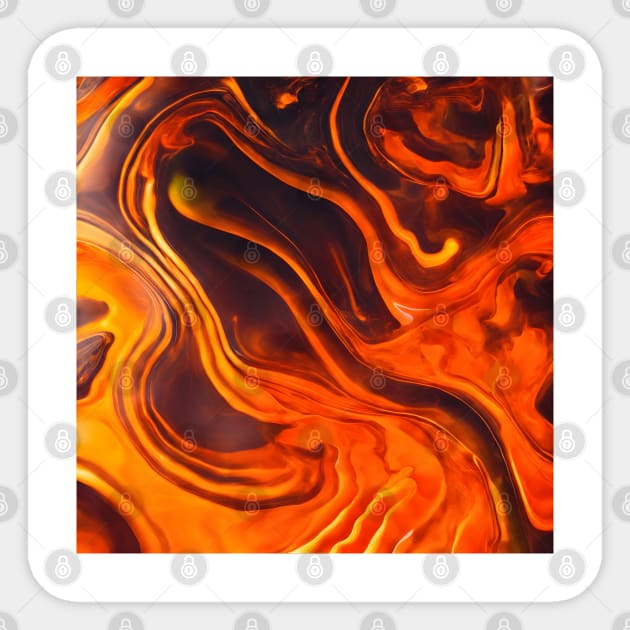 MAGMA LIQUID MARBLE DESIGN, PATTERN Sticker by ZARBIT